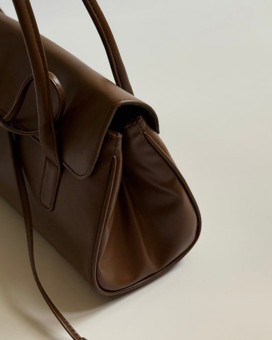 Ruth Bow Bag - Dark Brown